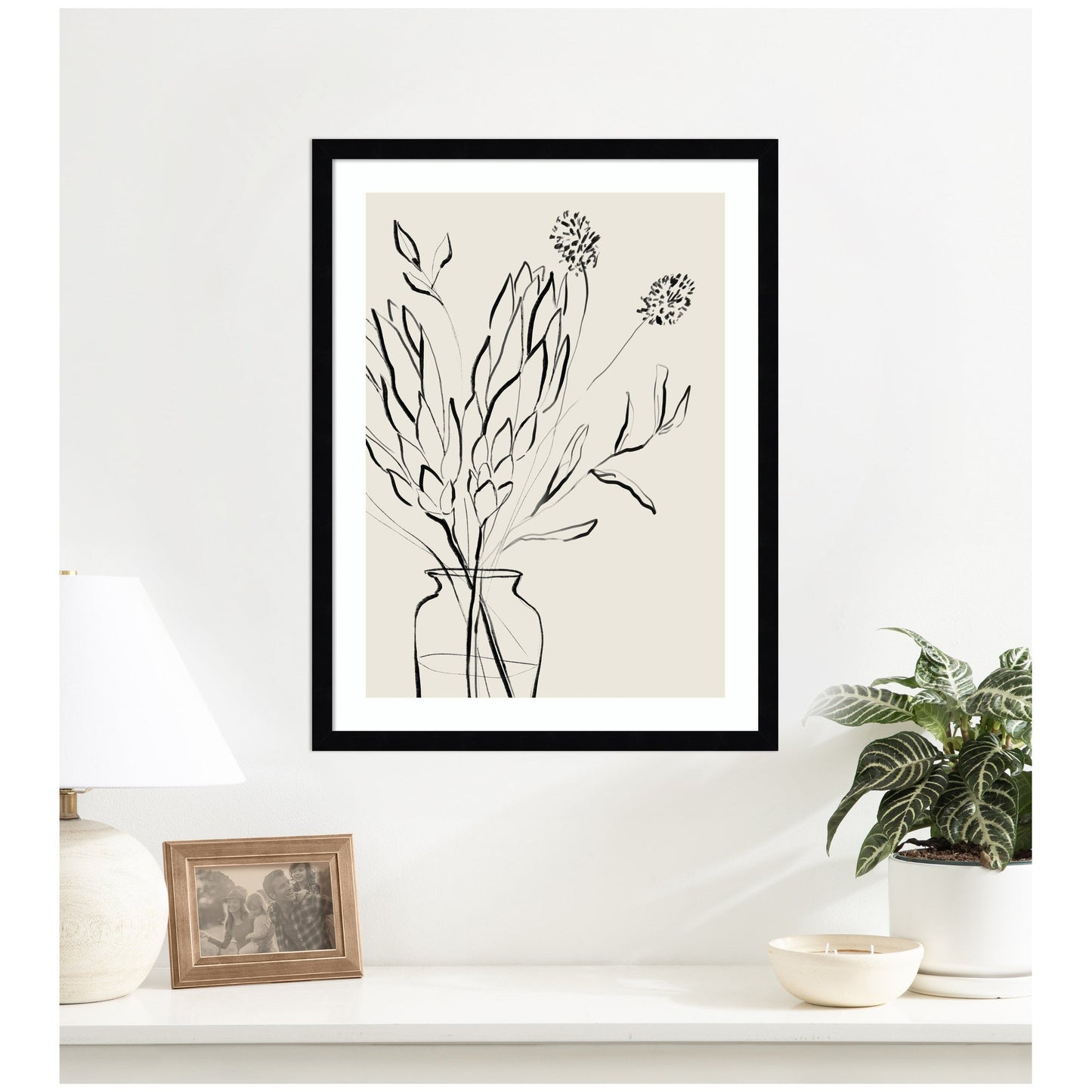 Protea Sketch No. 2 by Sara Berrenson Framed Wall Art Print