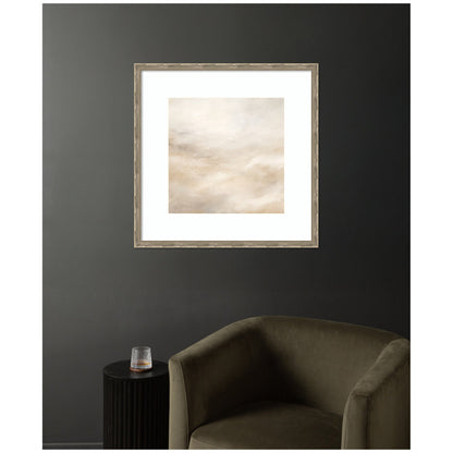 Tonal Abstract Textural White and Beige Light Natural Neutrals by The Creative Bunch Studio Framed Wall Art Print