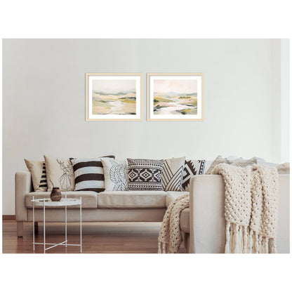 Tranquil Landscape No. 1 & No. 2 2 Piece Framed Wall Art Print Set by Amy Lighthall