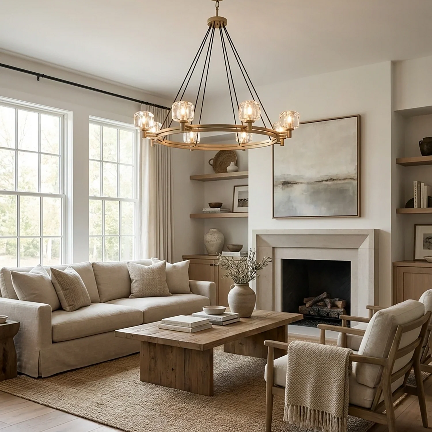 Demare Halo Crystal Ring Chandelier
