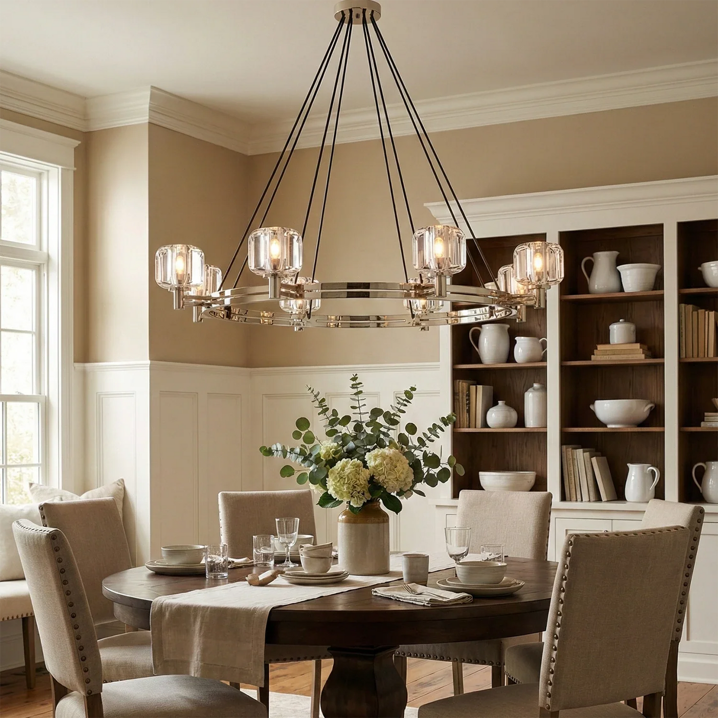 Demare Halo Crystal Ring Chandelier