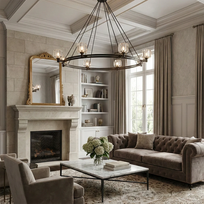 Demare Halo Crystal Ring Chandelier