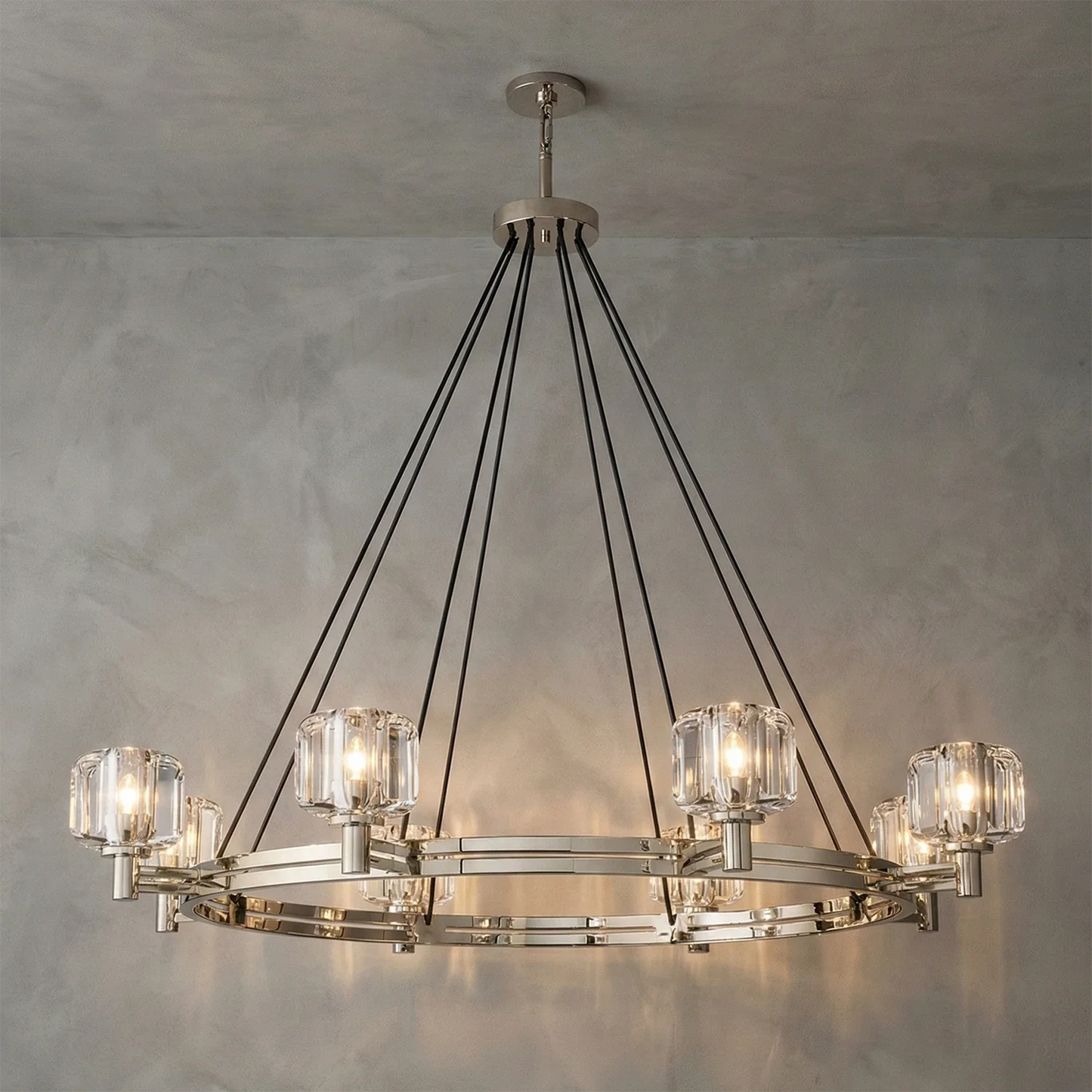 Demare Halo Crystal Ring Chandelier