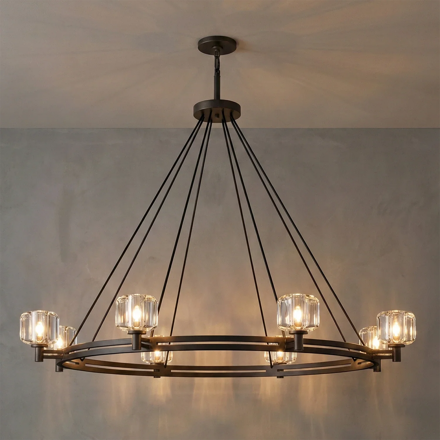 Demare Halo Crystal Ring Chandelier