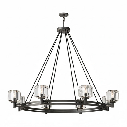 Demare Halo Crystal Ring Chandelier
