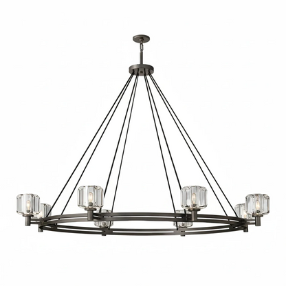 Demare Halo Crystal Ring Chandelier