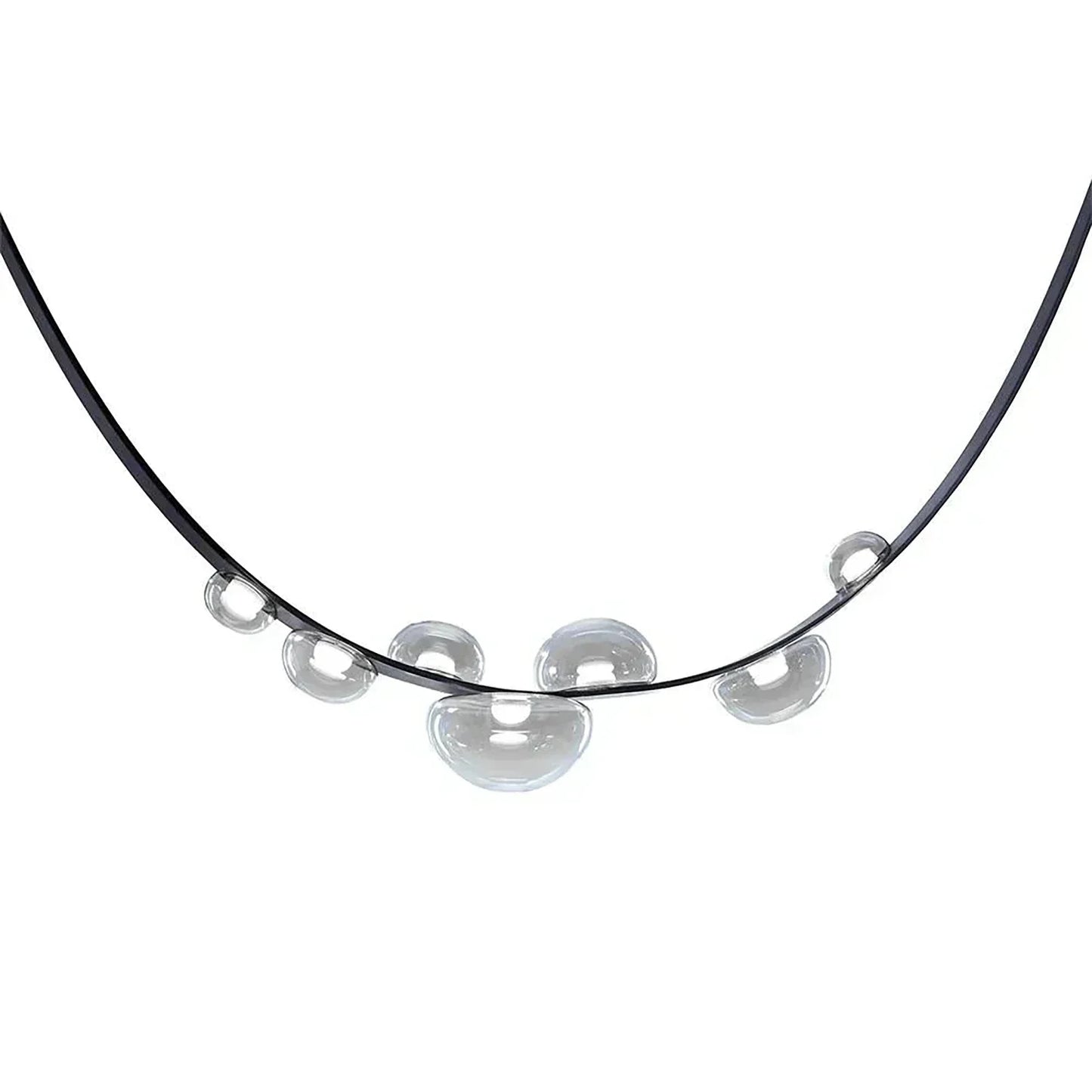 Dew Aura Leather-Strap Glass Pendant