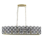 39" Contemporary Crystal and Black-Gold Pendant Chandelier