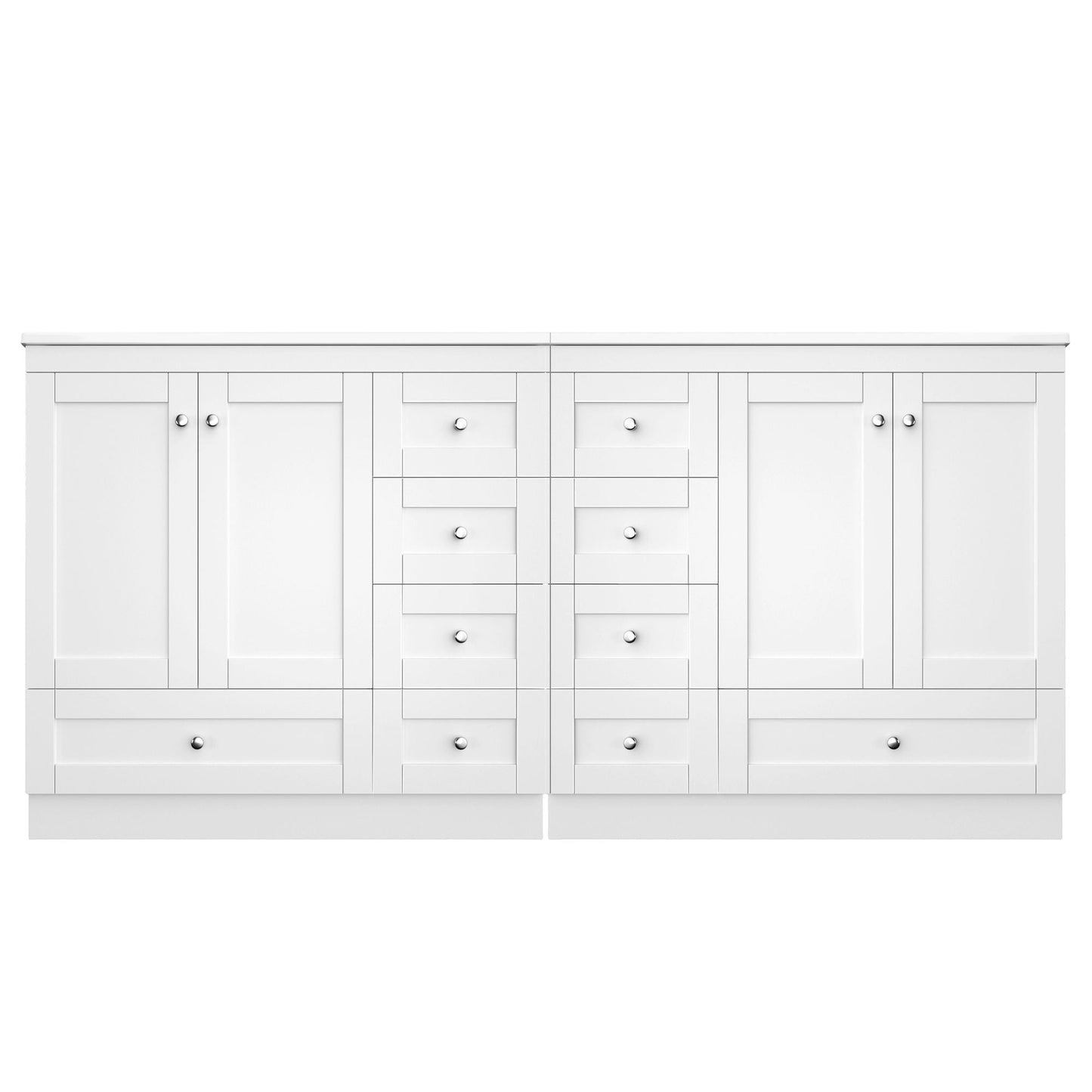 Shaker Free Standing Bathroom Vanity Cabinet & Sink, Soft Close Drawers, Soft Close Doors
