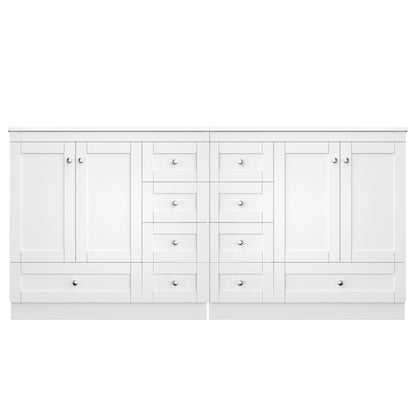 Shaker Free Standing Bathroom Vanity Cabinet & Sink, Soft Close Drawers, Soft Close Doors