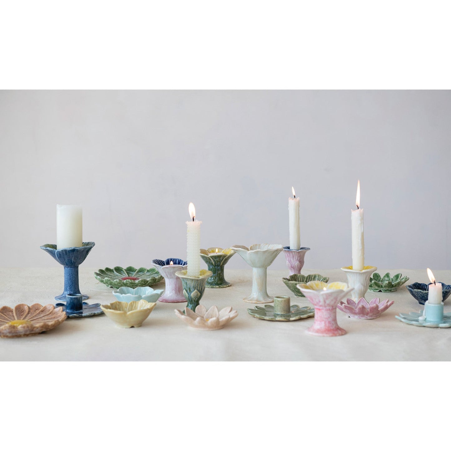Ceramic Flower Footed Tealight Holder