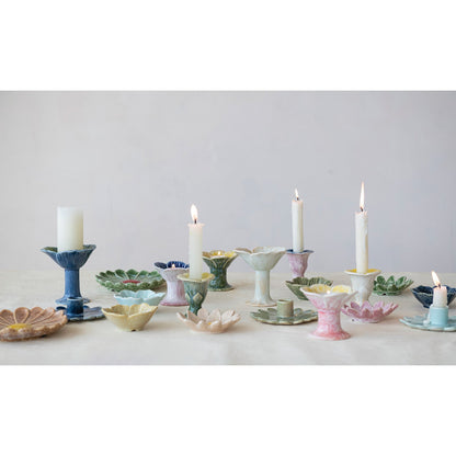 Ceramic Flower Footed Tealight Holder
