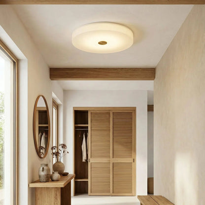 Disc Shaped Sophie Alabaster Ceiling Lamp