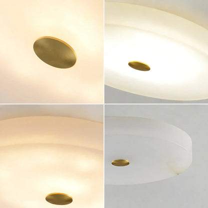 Disc Shaped Sophie Alabaster Ceiling Lamp