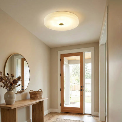 Disc Shaped Sophie Alabaster Ceiling Lamp