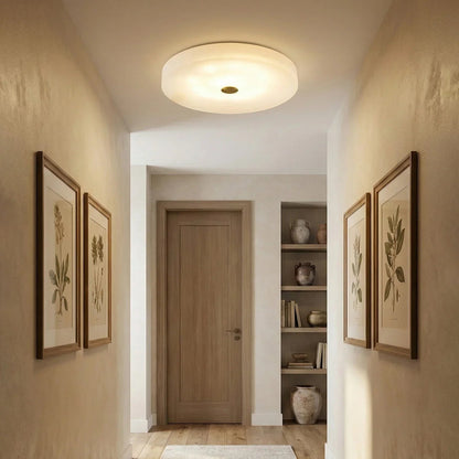 Disc Shaped Sophie Alabaster Ceiling Lamp