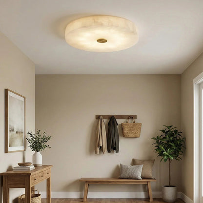 Disc Shaped Sophie Alabaster Ceiling Lamp