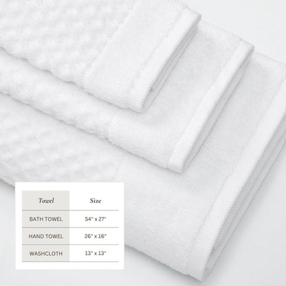 Cotton Diamond Waffle Weave Bath Towel Set - Grayson Collection