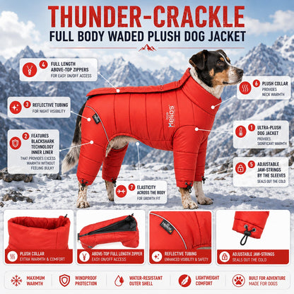 Dog Helios ® Thunder-crackle Adjustable and Reflective Full-Body Waded Winter Dog Jacket