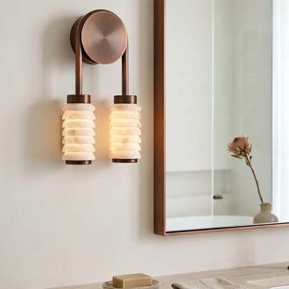 Spiral Alabaster Wall Lamp