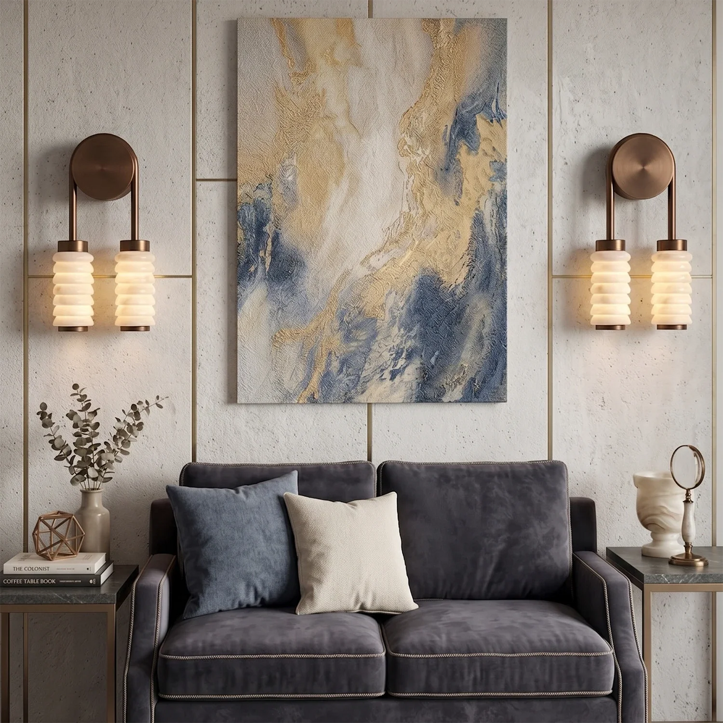 Spiral Alabaster Wall Lamp