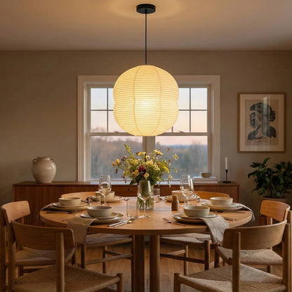Akari Double Hemispherical Pendant Light