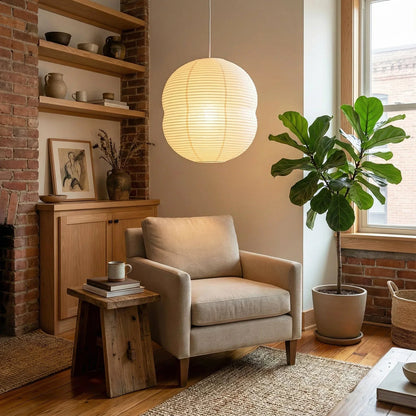Akari Double Hemispherical Pendant Light