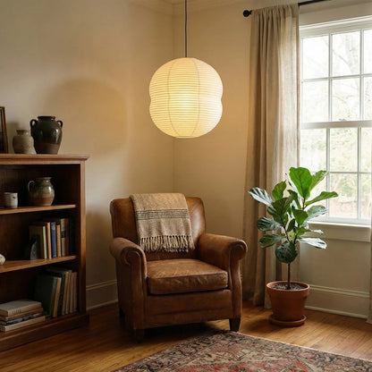 Akari Double Hemispherical Pendant Light