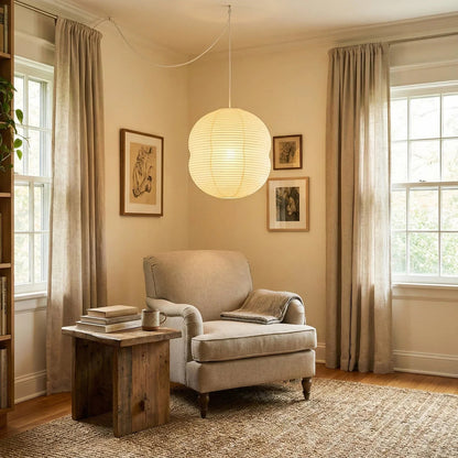 Akari Double Hemispherical Pendant Light