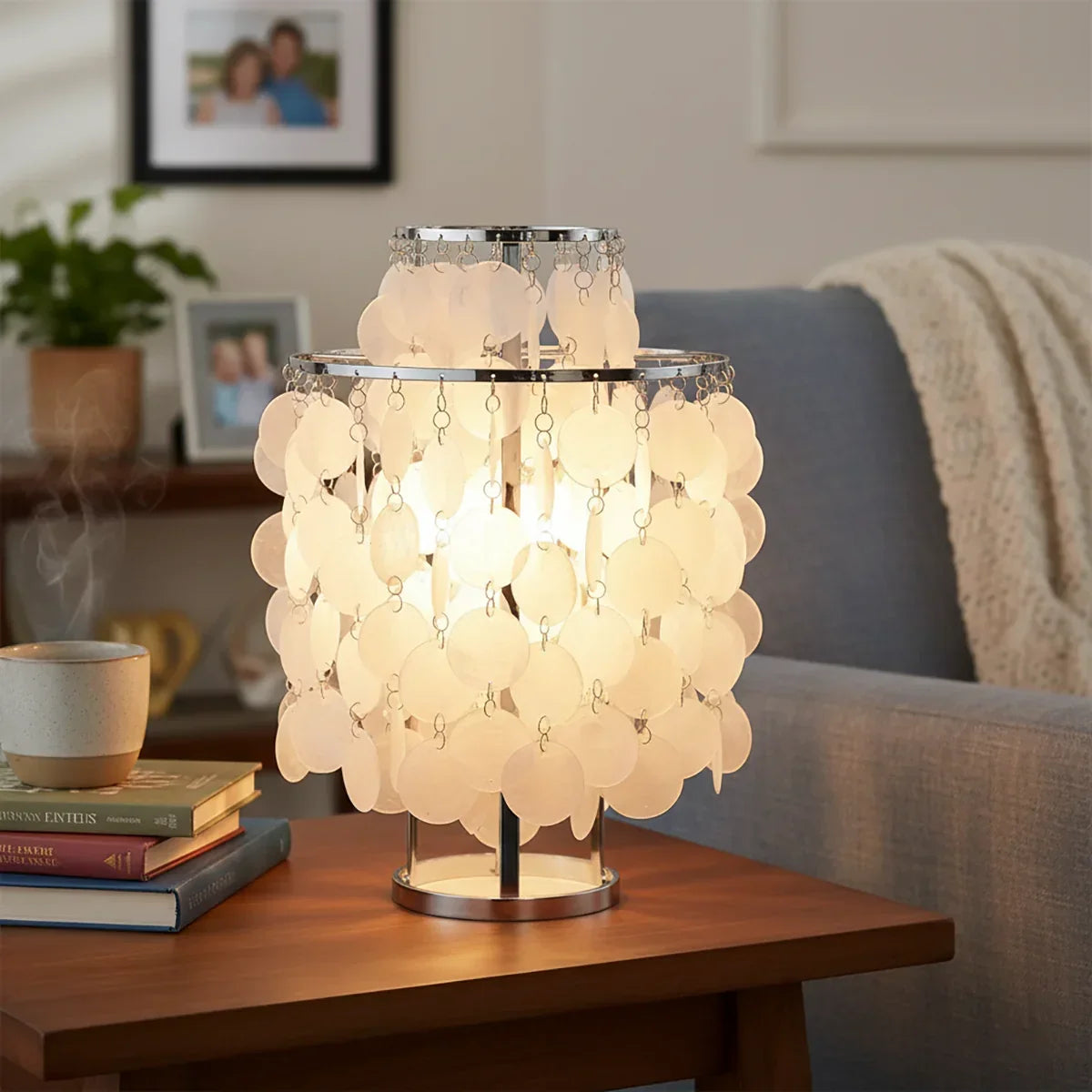 Double Layer Shell Table Lamp