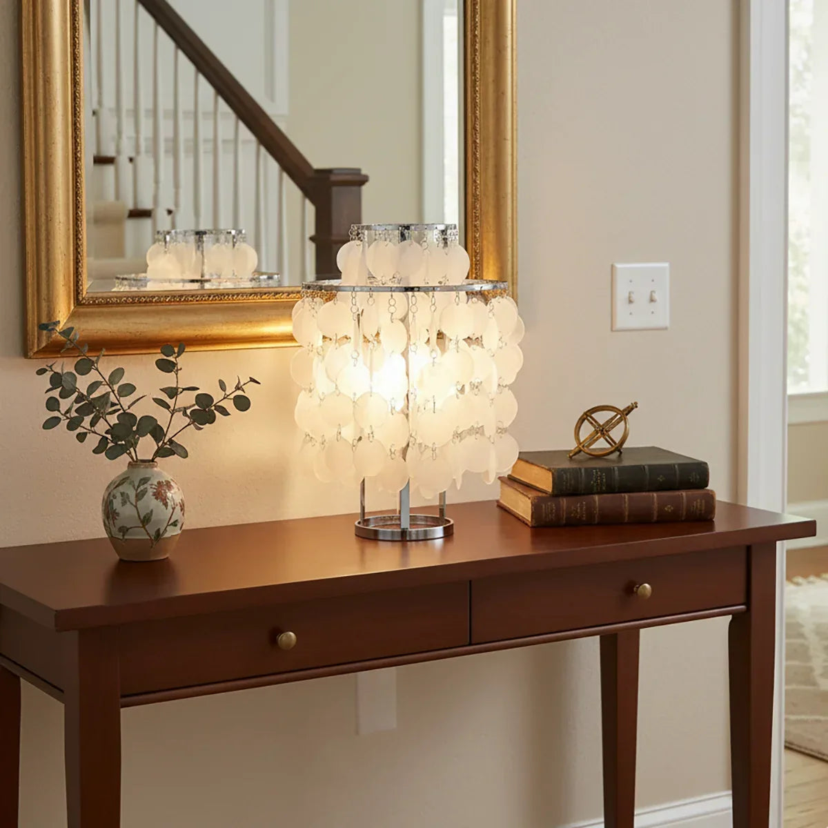 Double Layer Shell Table Lamp