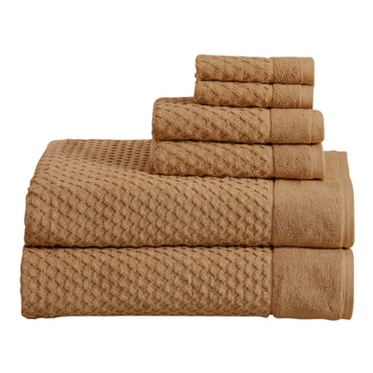 Cotton Diamond Waffle Weave Bath Towel Set - Grayson Collection