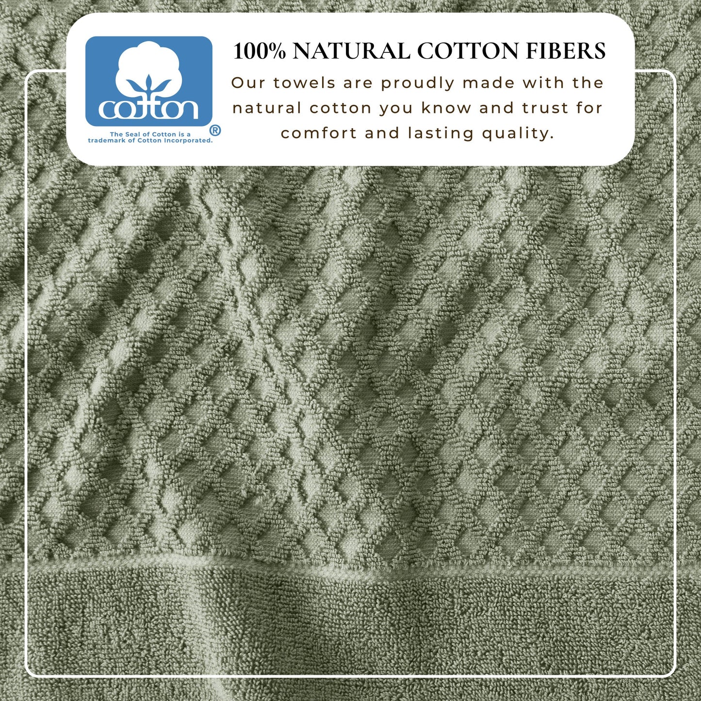 Cotton Diamond Waffle Weave Bath Towel Set - Grayson Collection