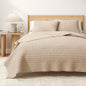 100% Cotton Honeycomb Waffle Garment Washed Quilt Set - Genevieve Collection