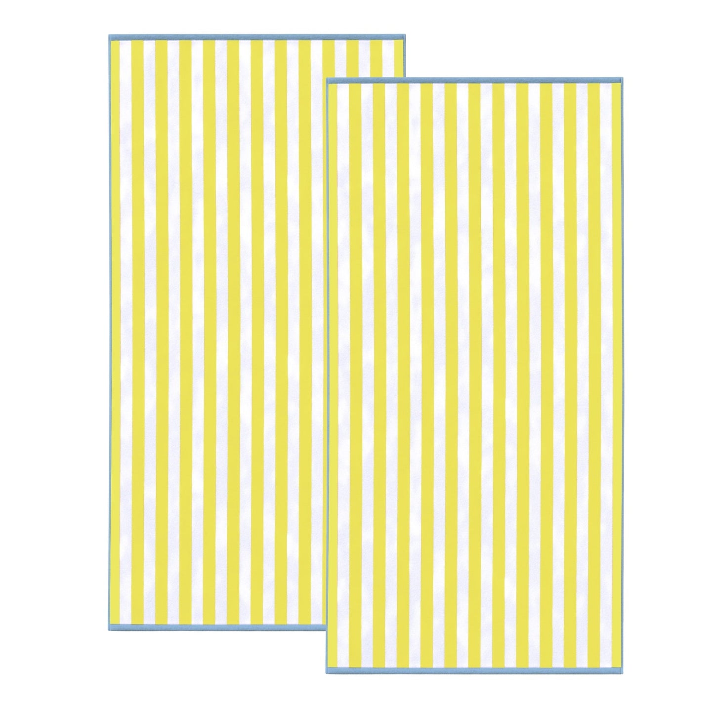 Oversized Striped Border Cabana Beach Towels - Santa Cruz.
