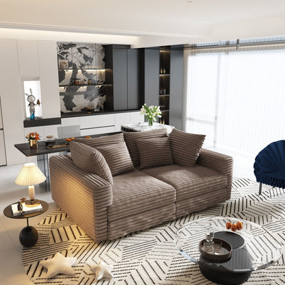 4 Seat Modern Comfy Upholstered Sofa Cloud Couch