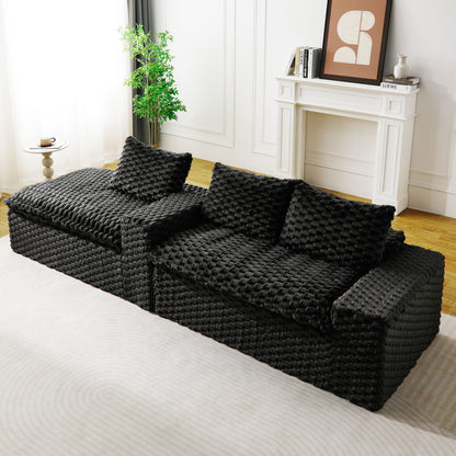 Modular Sofa, Convertible Twin Seat With Chaise Lounge