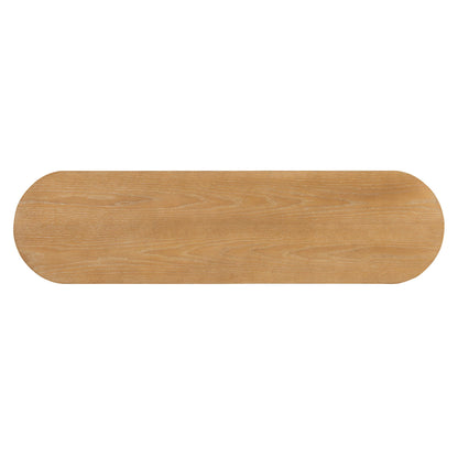 Console Table With Fluted Legs, Open Shelf