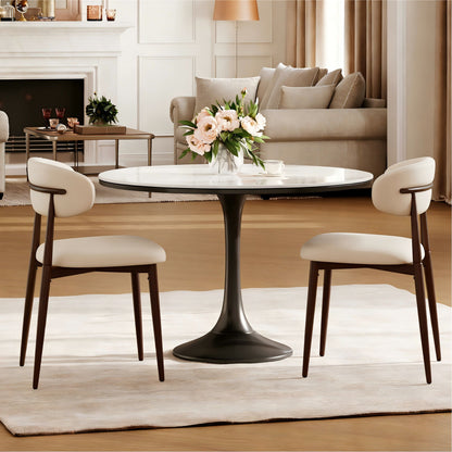 Upholstered Dining Chairs For Dining Room (Set of 2) - Beige