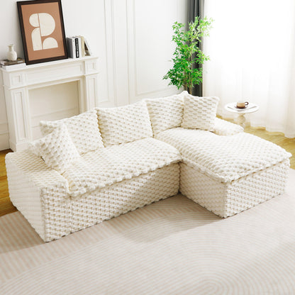 Modular Sofa, Convertible Twin Seat With Chaise Lounge
