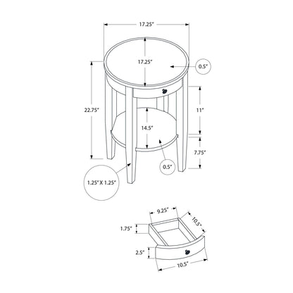 Accent Table, 2 Tier, Transitional - Espresso