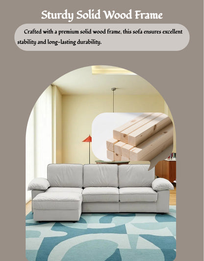 105.5-Inch Modern L-Shaped Sectional Sofa with Ottoman