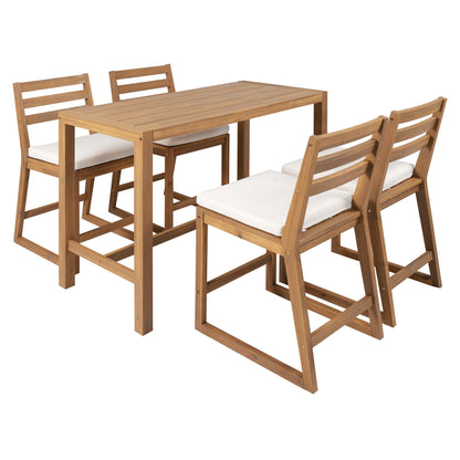 Patio Bar Set With Ergonomic Chairs