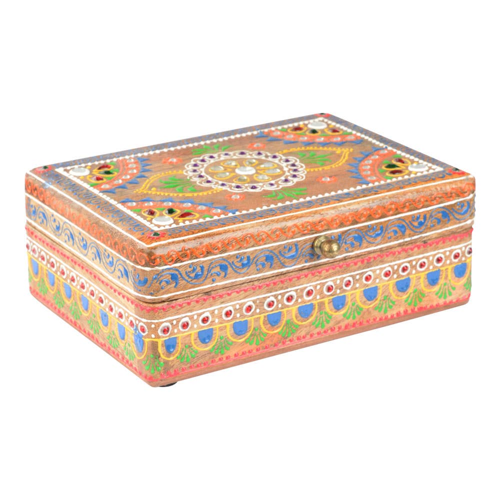 Hand Painted Wooden Trinket Box