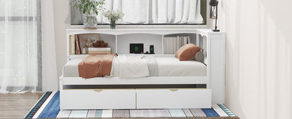 Twin Size Daybed with Two Storage Drawers and USB Ports