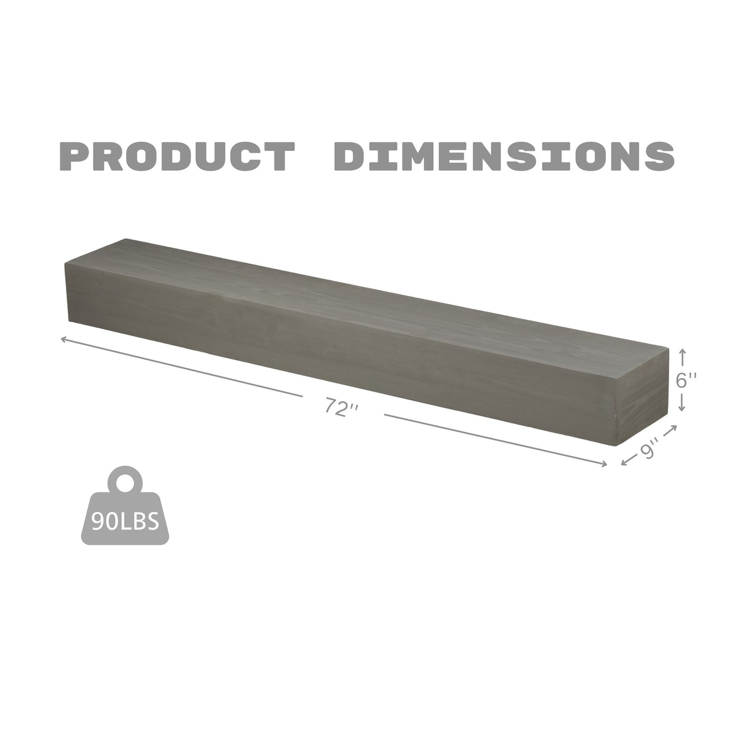 Fireplace Mantel Floating Shelf For Home Decor