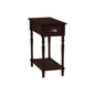 Accent Side Table, 2 Tier, Storage Drawer, Stylish Traditional Design