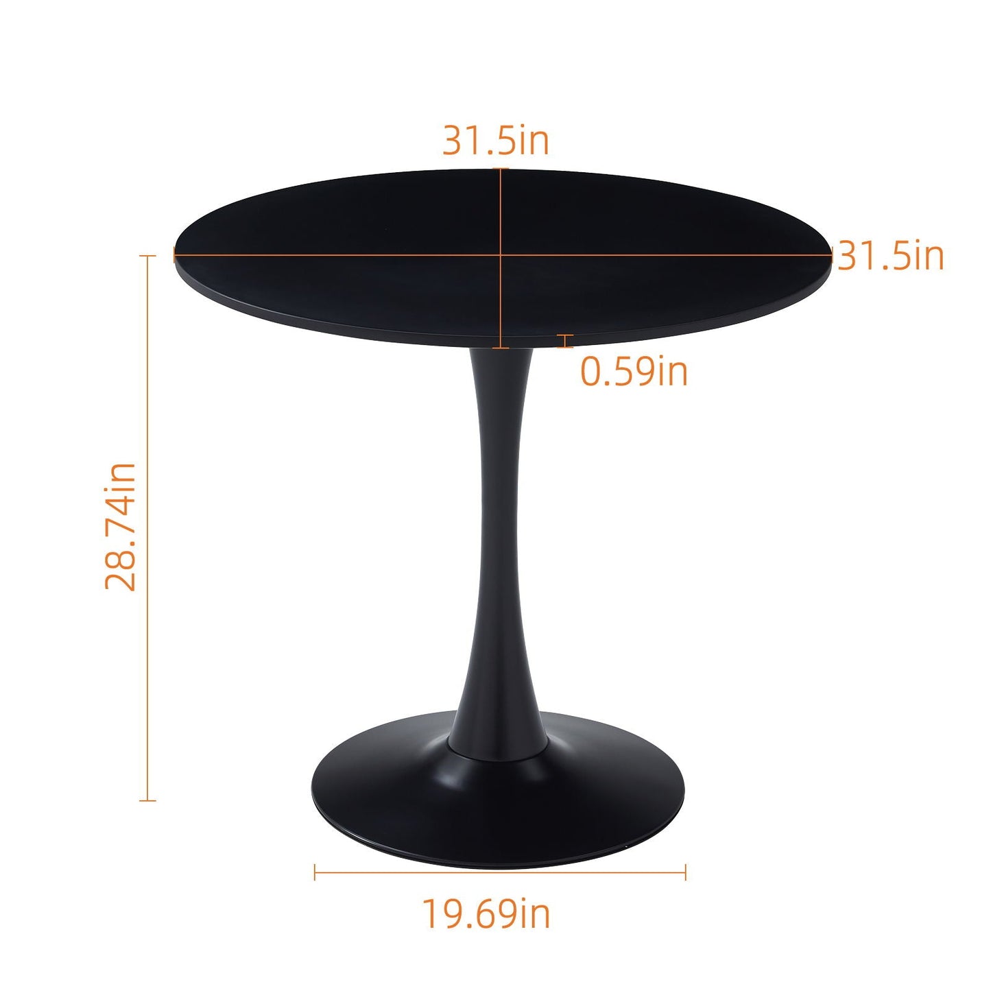 Round Dining Table With Tulip Style Base