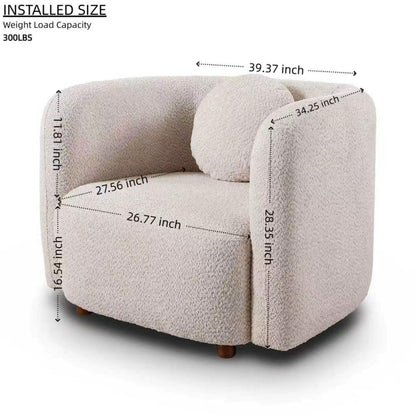 Japandi Style Accent Square Chair