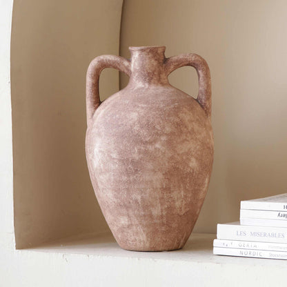 Wabi‑Sabi Ceramic Pot Vase – Minimalist Asian Home Decor
